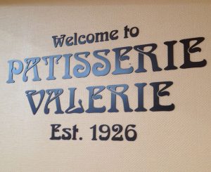 1960s-style lettering at Patisserie Valerie.