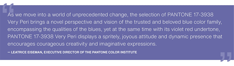 Quote from Leatrice Eiseman of Pantone