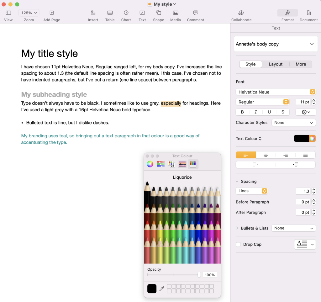 How to style your content